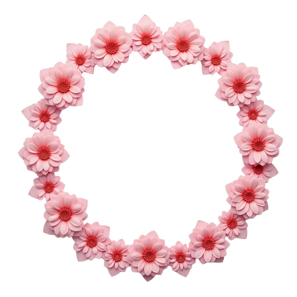 Pink Flower Wreath